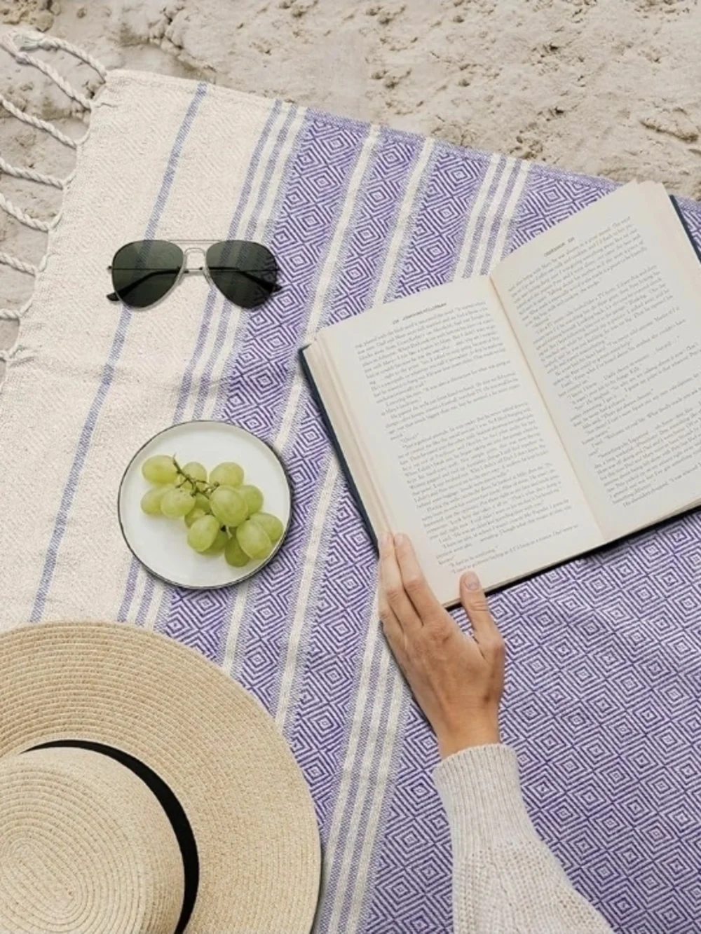 Lilac Turkish Throw, Also Known as a Peshtemal or Hammam XL #0232